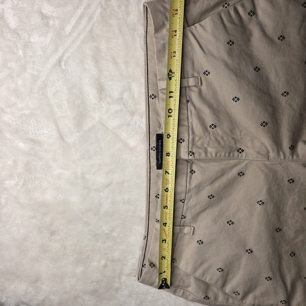 Tommy Hilfiger Chino Khaki Pants with Navy Design Women's Size 6 - Picture 8 of 13
